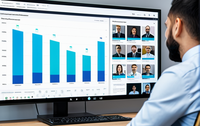 Customer Experience Focus**
"A modern office setting in Milan. Data analysts are collaborating around a large screen displaying customer behavior patterns. A sophisticated AI-powered chatbot interface is visible on a separate monitor, assisting a customer. Professional attire, focus on data visualization and technology, safe for work, appropriate content, fully clothed, professional, family-friendly, perfect anatomy, natural proportions, high quality."
**