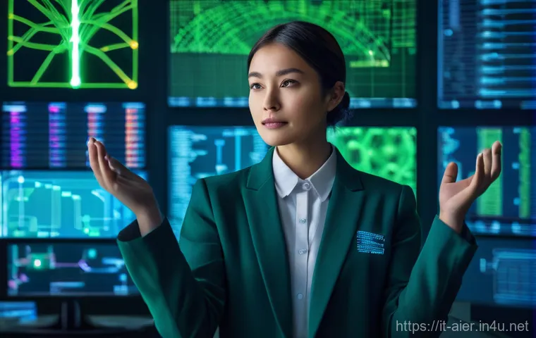 인공지능 학습 중점 과목 추천 - **Prompt: "A brilliant female Data Scientist, aged late 20s to early 30s, stands confidently in a mo...