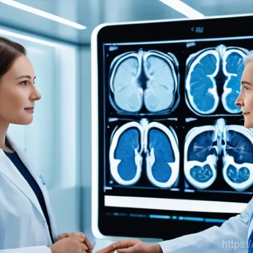 인공지능을 활용한 문제 해결 사례 - **Prompt 1: AI-Powered Precision Healthcare**
"A clean, modern medical examination room where a ...