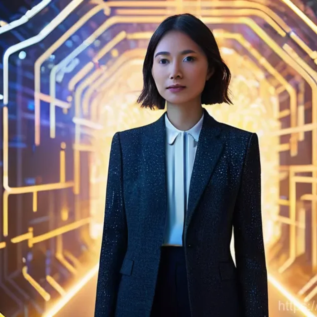 AI 연구와 학습에서의 장애 극복 - **Prompt:** A female AI researcher, in her late 20s to early 30s, with a focused and determined expr...