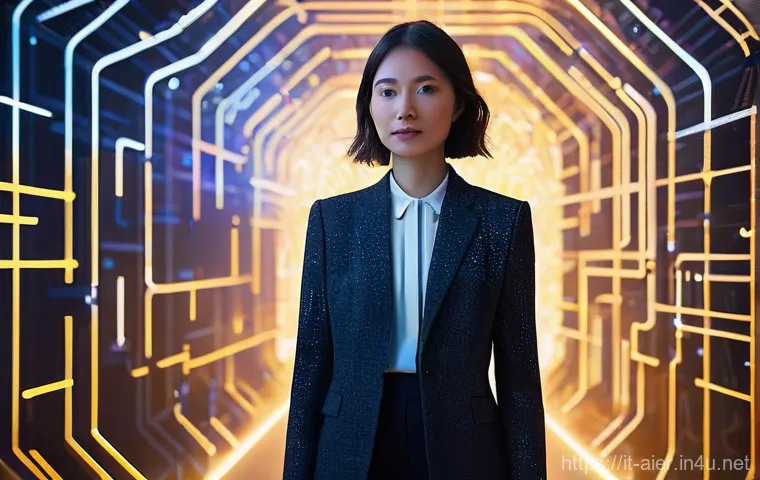 AI 연구와 학습에서의 장애 극복 - **Prompt:** A female AI researcher, in her late 20s to early 30s, with a focused and determined expr...