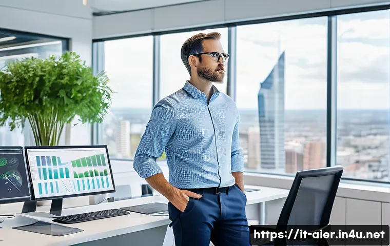 AI 전문가의 경력 성장 전략 - **AI Architect in a Collaborative Environment:**
A professional, highly intelligent male AI arch...