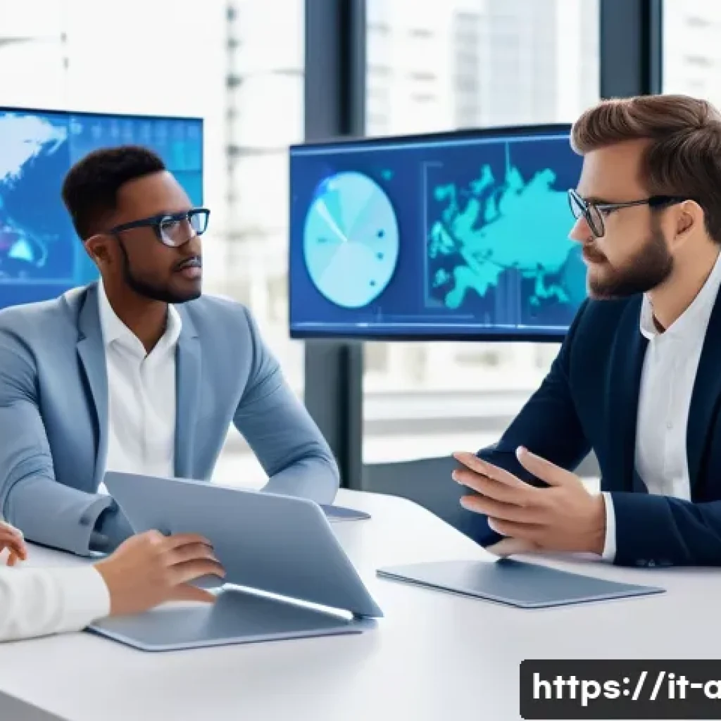 AI 프로젝트에서의 팀워크 중요성 - A modern collaborative AI workspace featuring a diverse team of professionals including engineers, d...