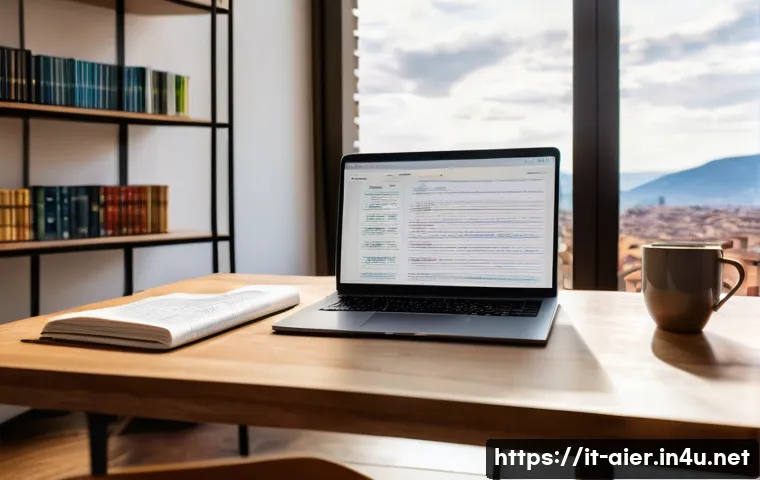 AI 개발자를 위한 코딩 테스트 팁 - A professional Italian software developer sitting at a modern wooden desk in a bright home office, f...