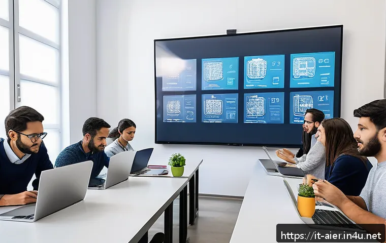 AI 분야 자격증 취득 방법 - A modern Italian university classroom scene featuring diverse adult students attentively learning ar...
