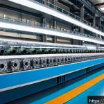 Home 20 AI 알고리즘 실무 활용 사례 - A modern Italian manufacturing factory interior showcasing Industry