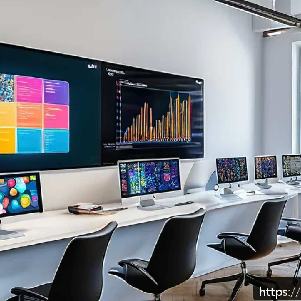 머신러닝과 딥러닝의 차이점 정리 - A modern Italian office environment with diverse professionals collaborating around a large digital ...